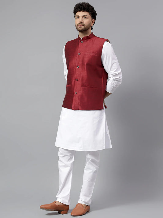 Silk Banarsi Nehru Jacket