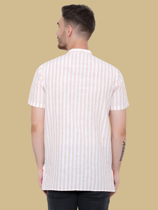 Striped Cotton Short Kurta