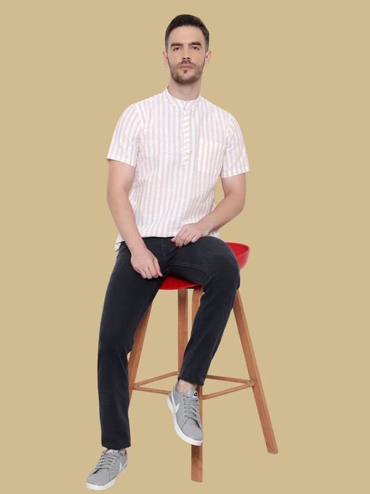 Striped Cotton Short Kurta