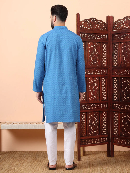 Men’s Geometric Jacquard Kurta