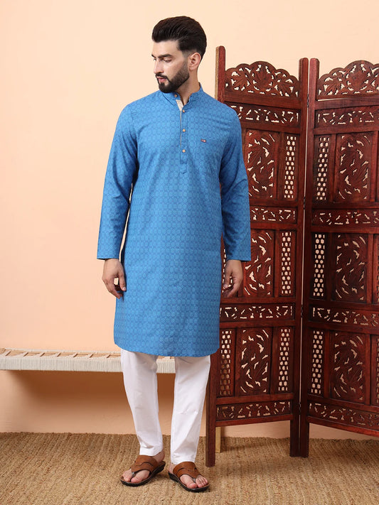 Men’s Geometric Jacquard Kurta