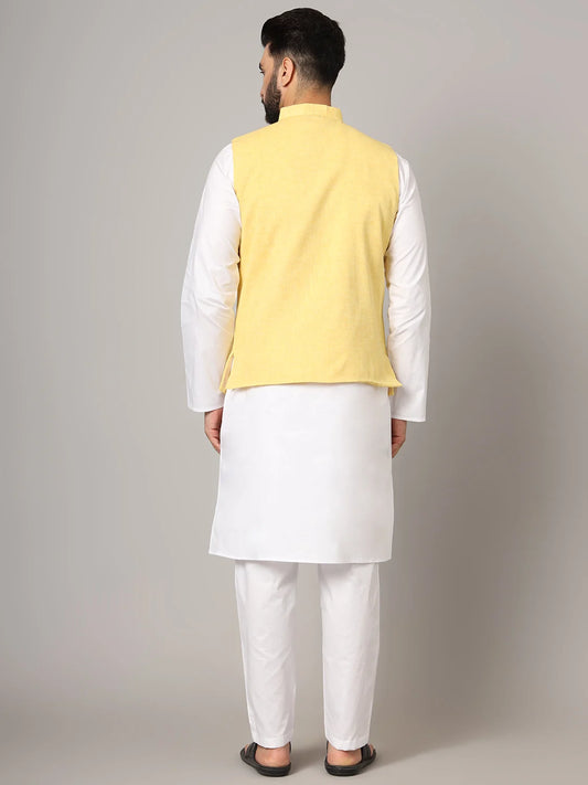 Linen Blue Nehru Sadri
