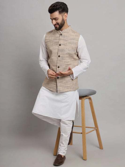 Khadi Cotton Texture Sadri