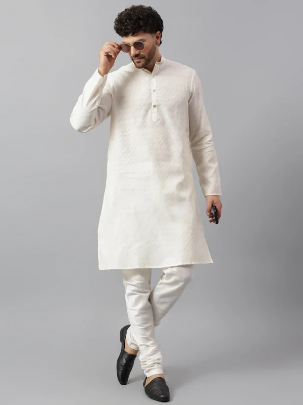 Jacquard Print Kurta Set
