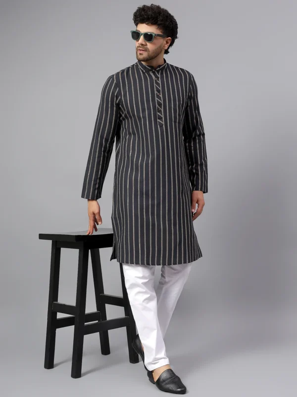 Runway Stripes Cotton Kurta