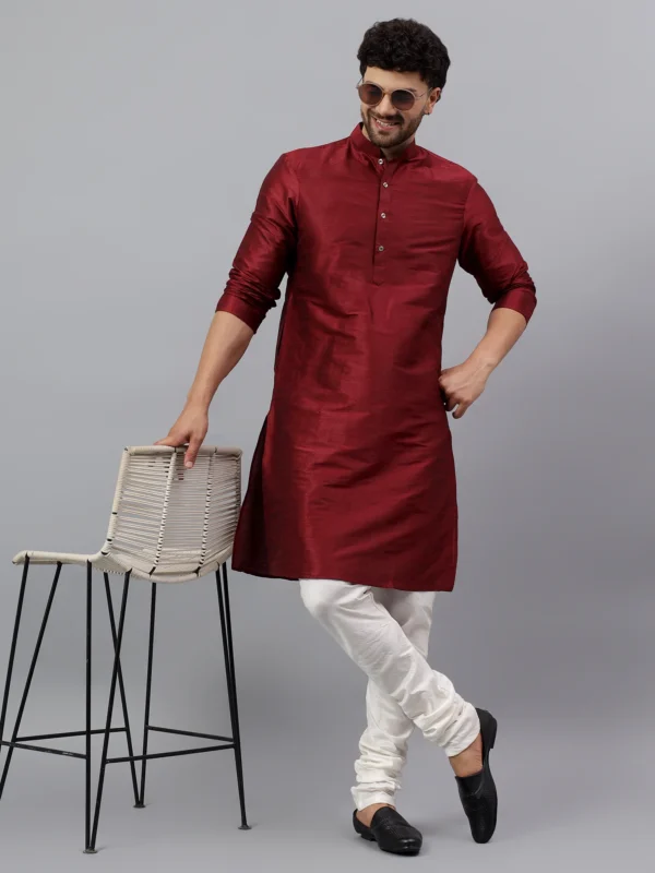 Men's Dupion Plain Kurta