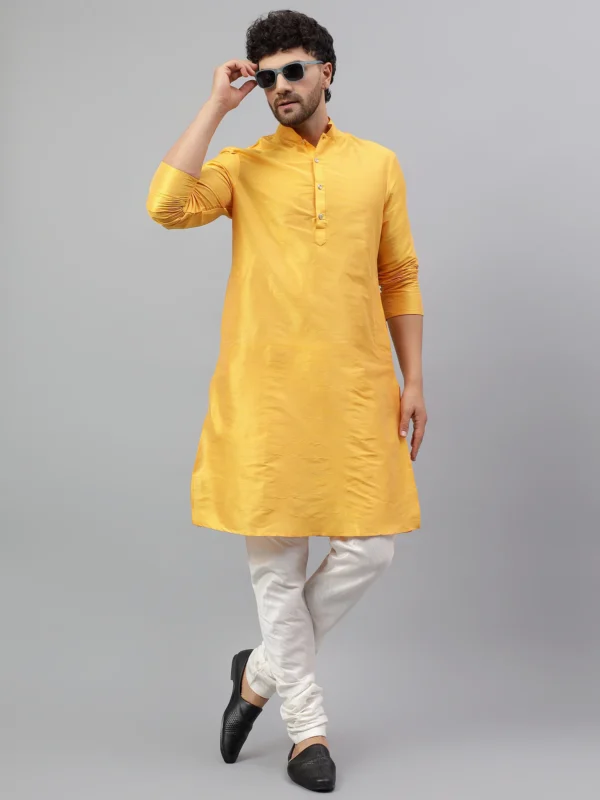 Men's Dupion Plain Kurta