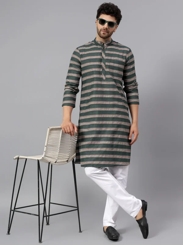 Runway Stripes Cotton Kurta
