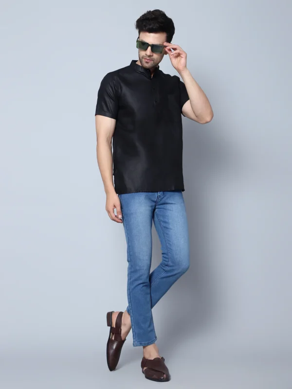 Men’s Solid Cotton Short Kurta