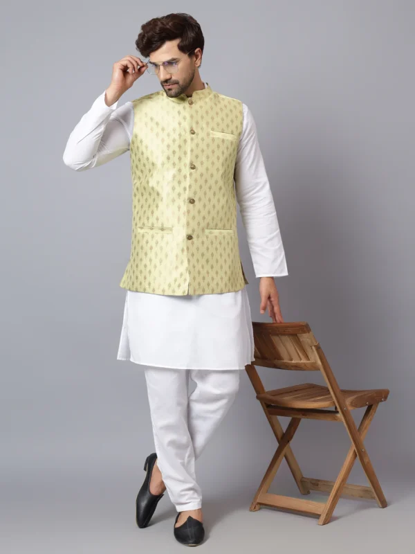 Silk Banarsi Nehru Jacket