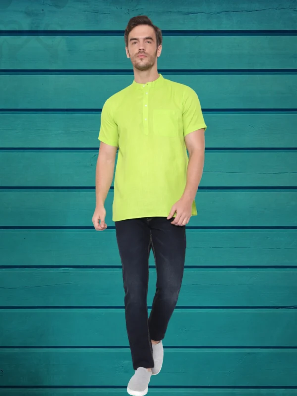 Men’s Solid Cotton Short Kurta