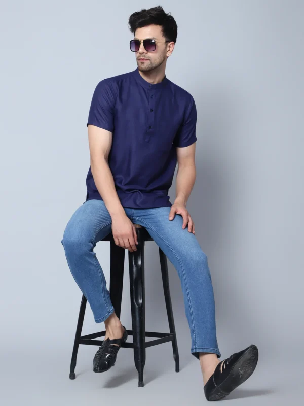 Men’s Solid Cotton Short Kurta