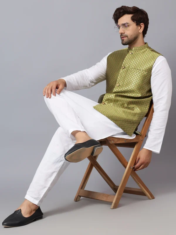 Silk Banarsi Nehru Jacket