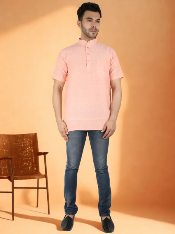 Lite Banarsi Cotton Short-Kurta