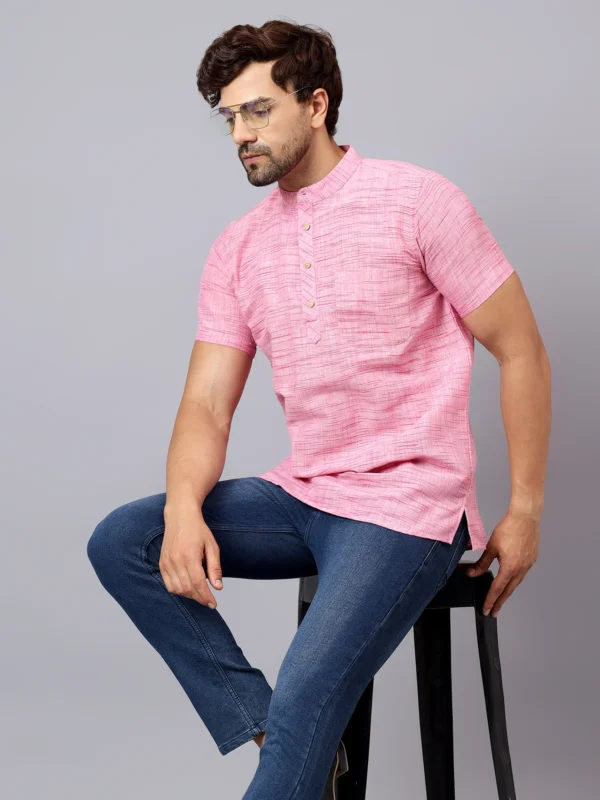 Men's Cotton Blend Short Kurta