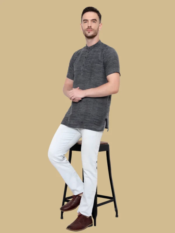Modern Ethnic Khadi Short Kurta