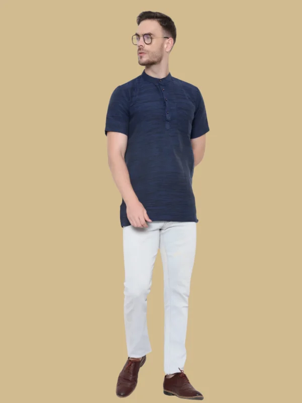 Modern Ethnic Khadi Short Kurta