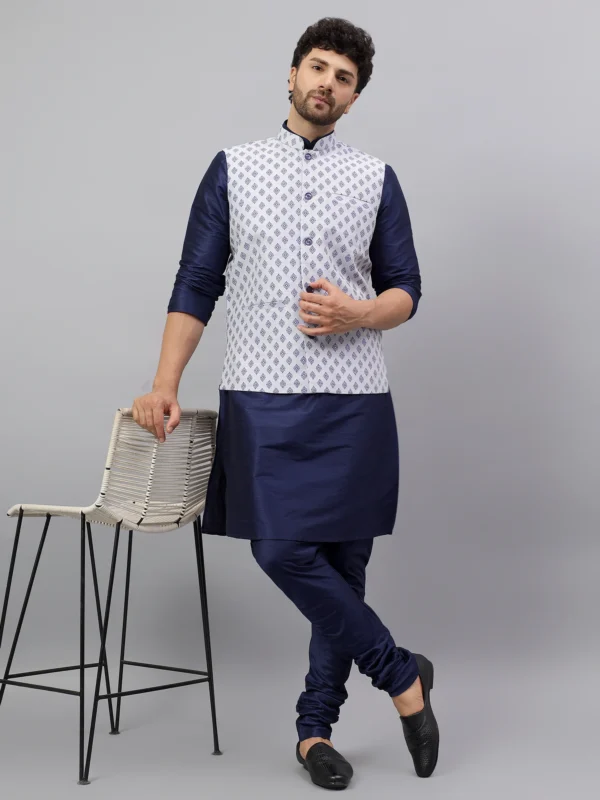 Silk Banarsi Nehru Jacket