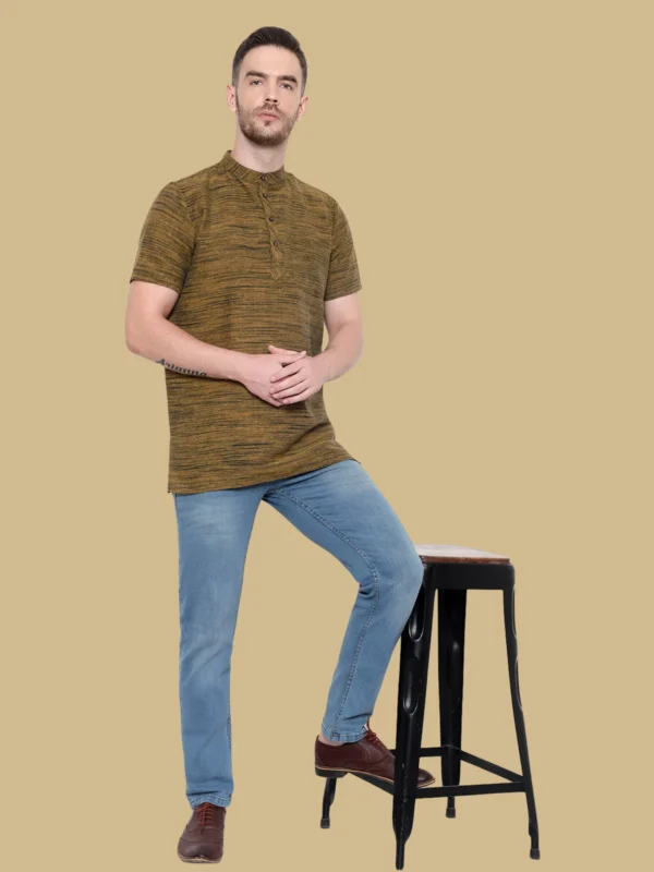 Modern Ethnic Khadi Short Kurta