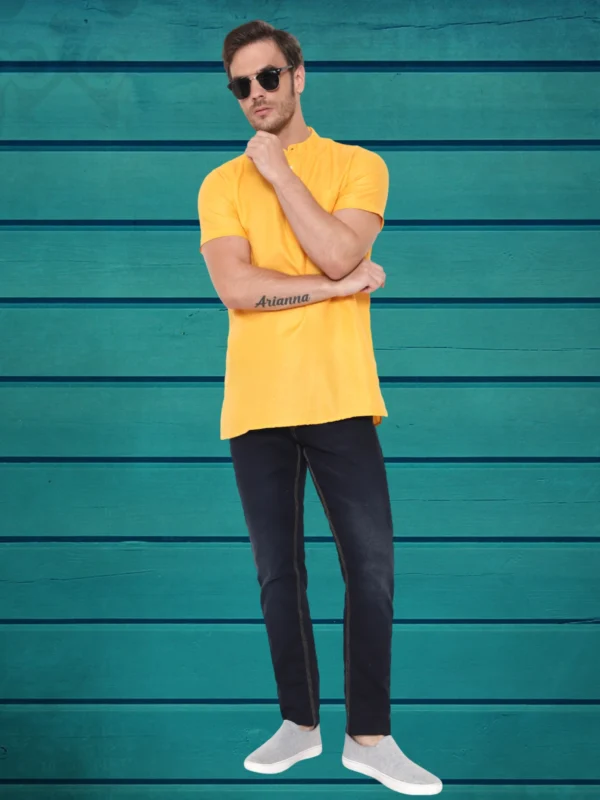 Men’s Solid Cotton Short Kurta