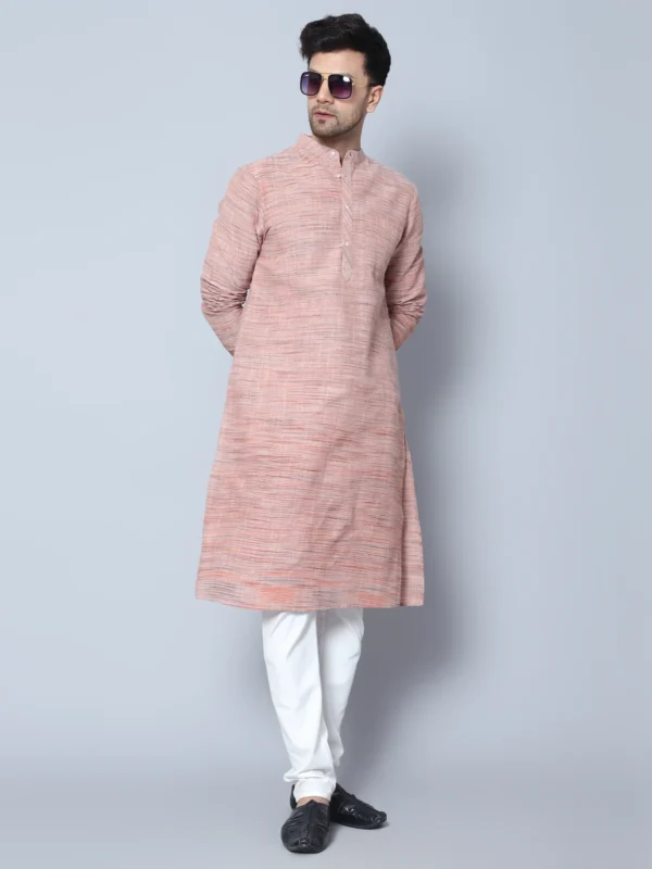 Men's Textured Slub Kurta