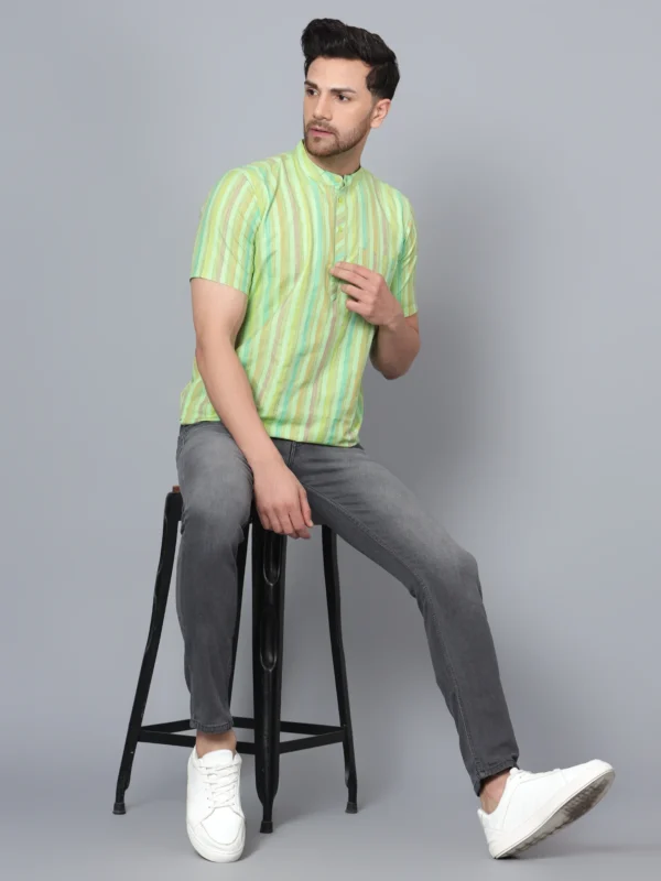 Multistripe Short Kurta